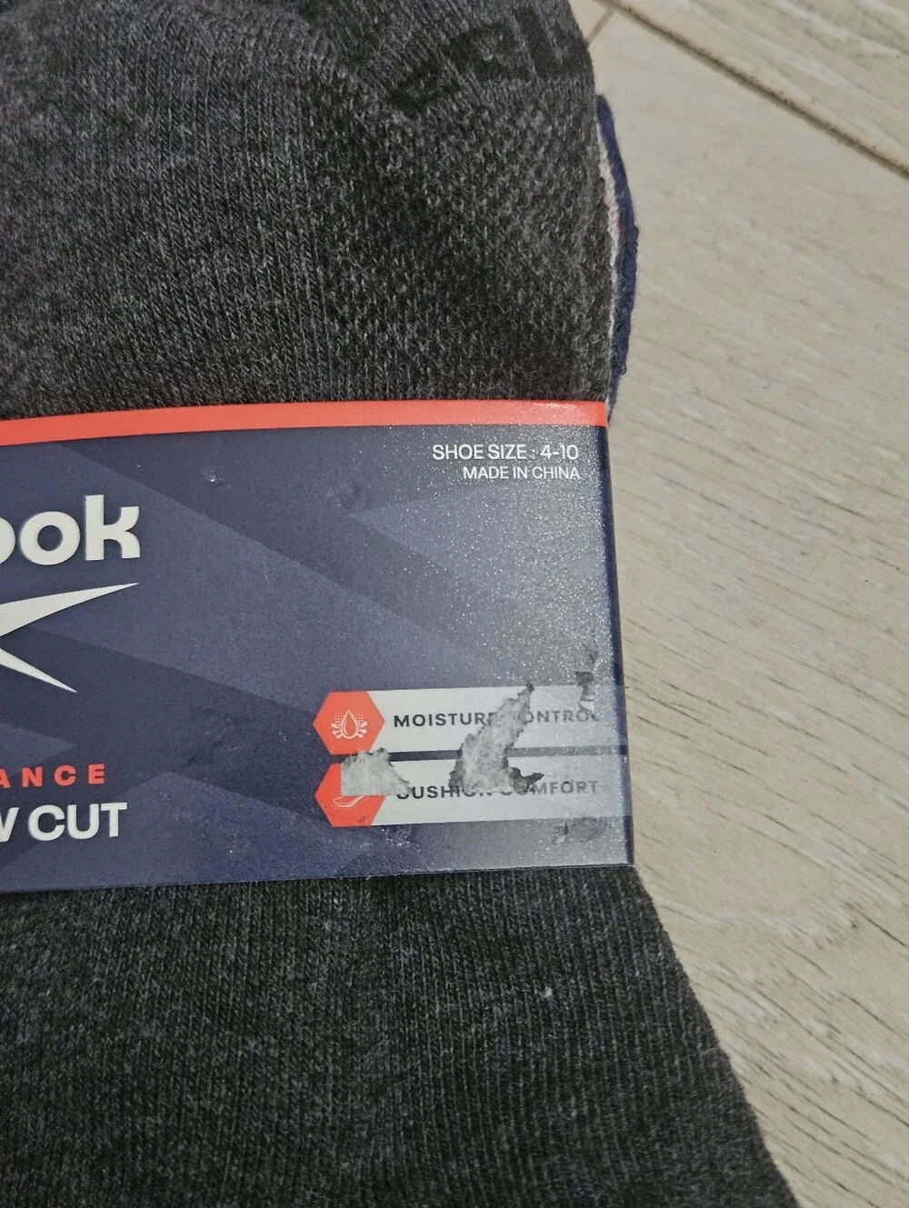 Reebok Performance Training Low Cut Socks 6-Pack Boys Large Shoe Size 4-10 NEW